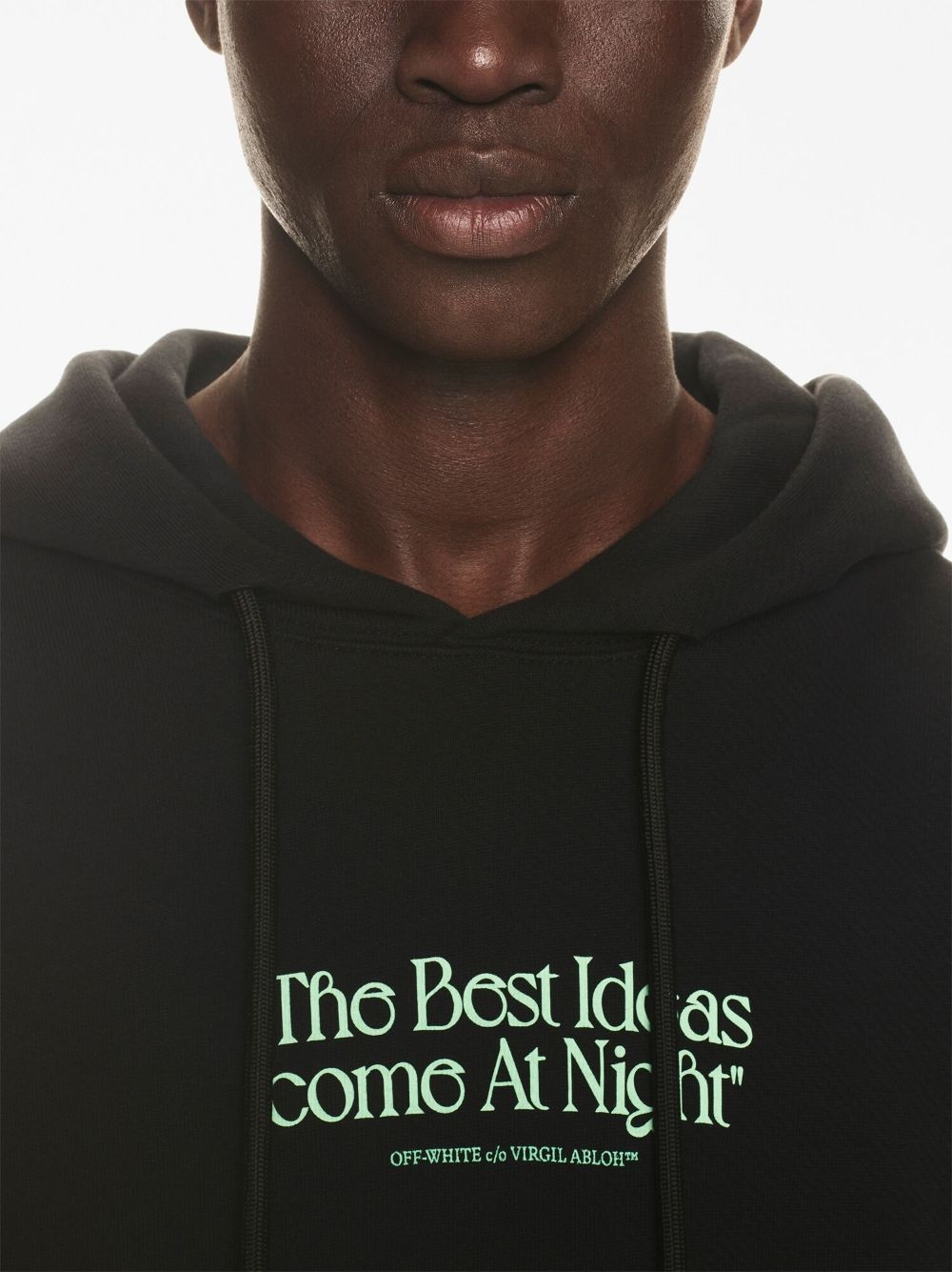 Off-White Best Ideas slogan-print cotton hoodie farfetch