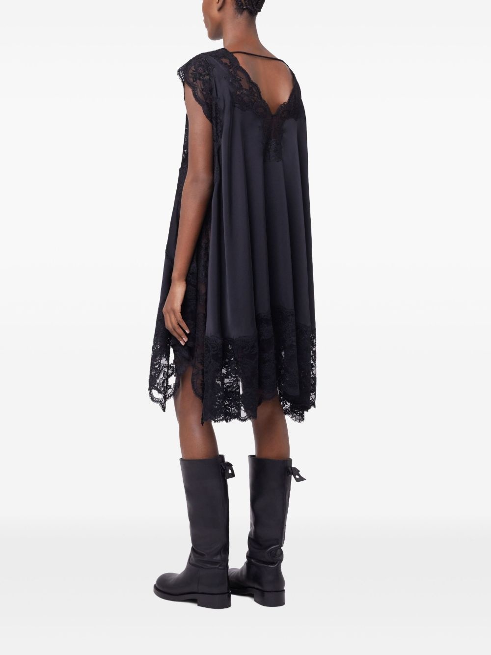 lace satin dress - 4