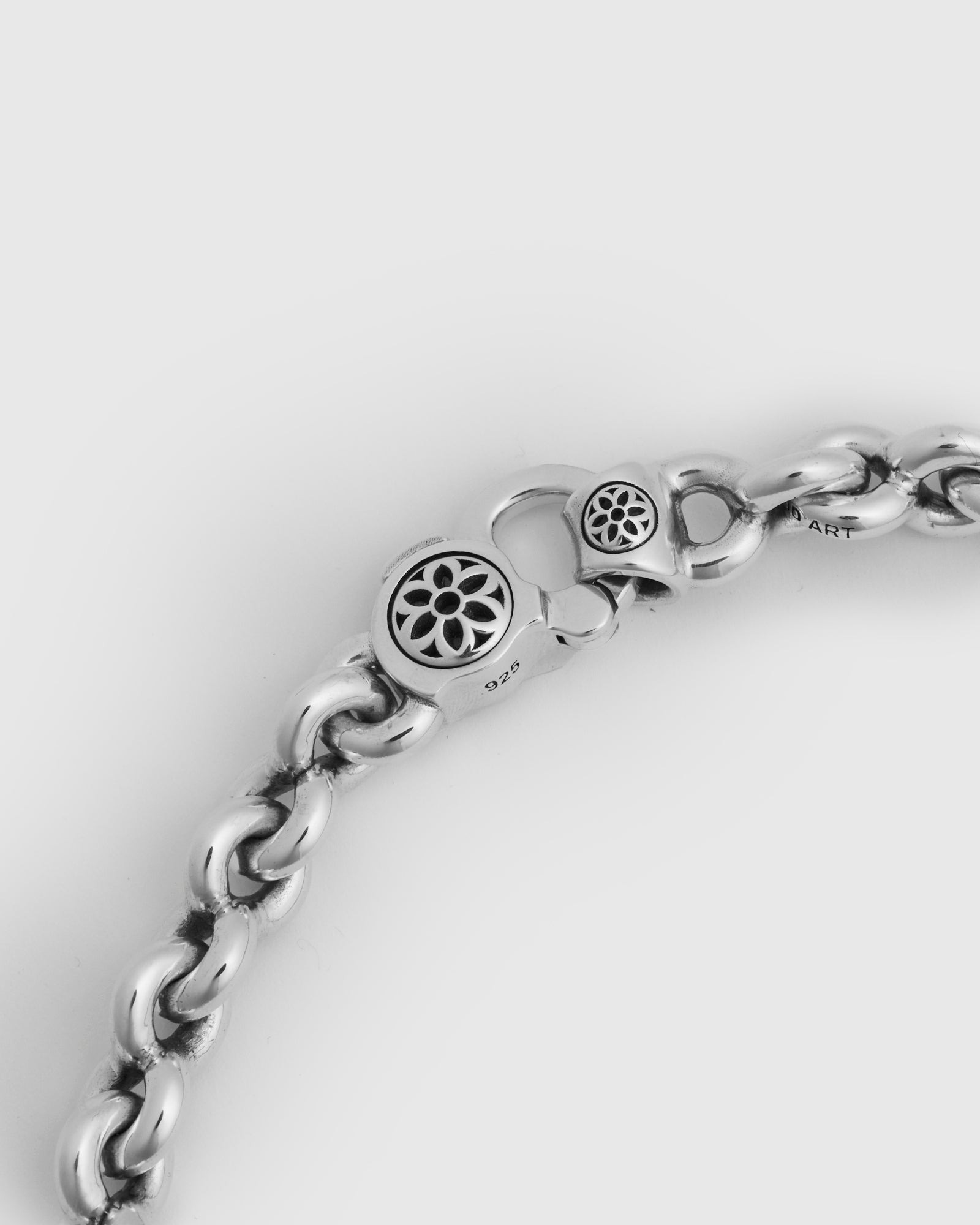 Fin Link Necklace Size A in Sterling Silver - 6