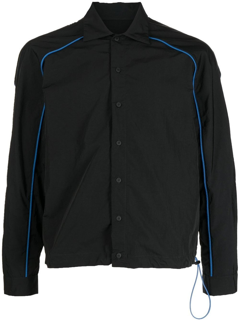 rear-logo print shirt jacket 1