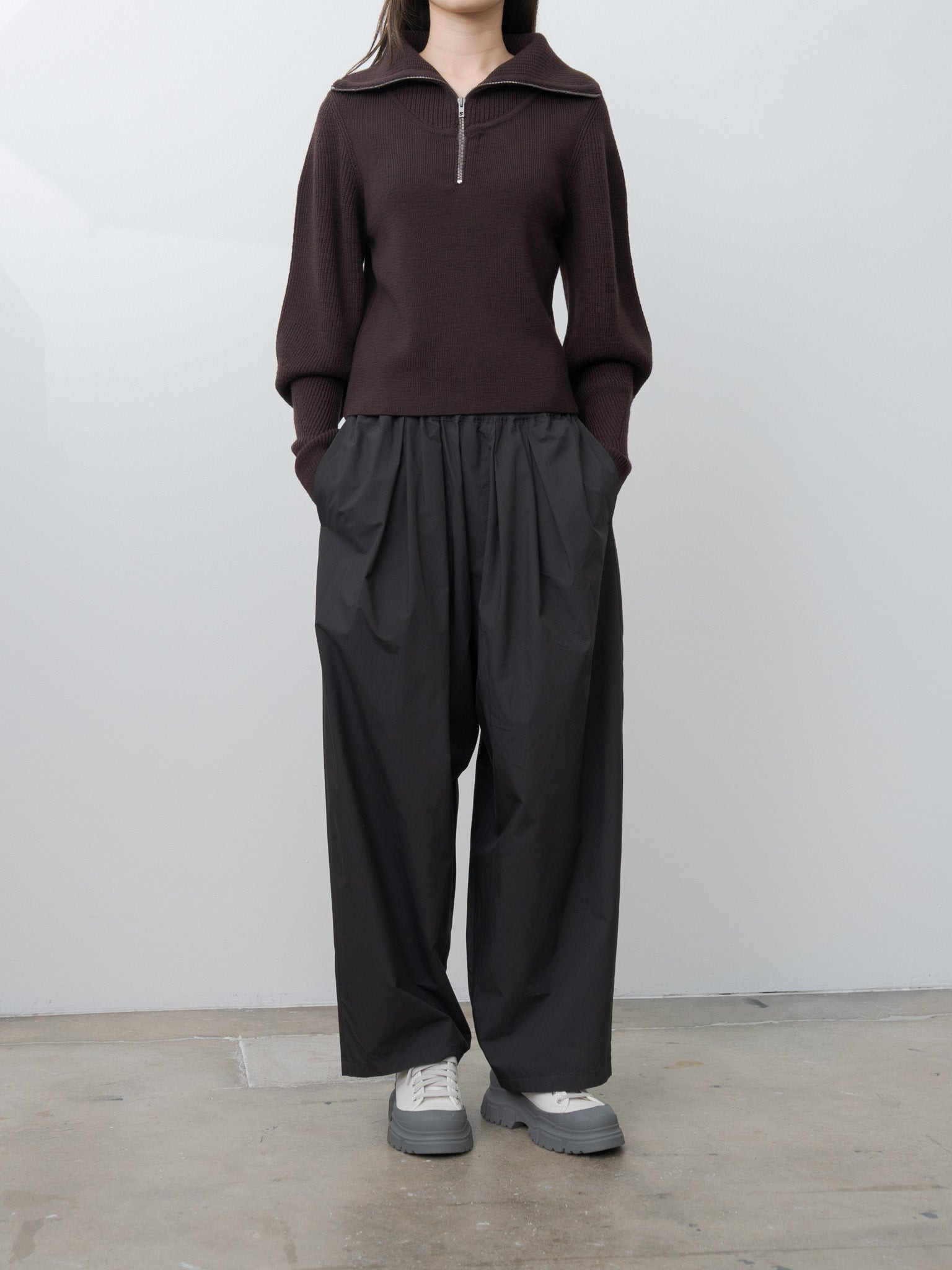 Zipped Sweater - Aubergine - 8
