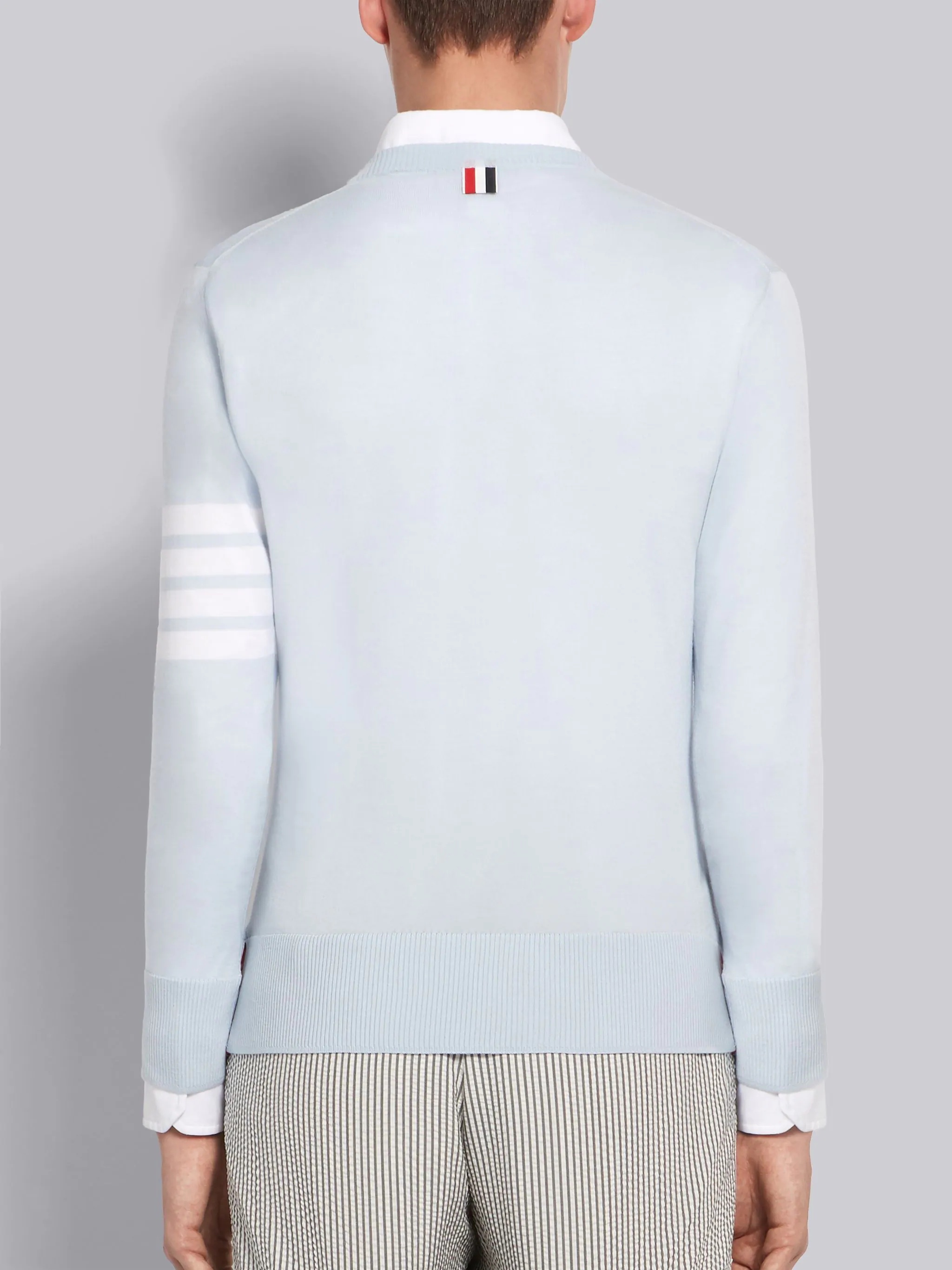 Blue Merino Crewneck Pullover - 3