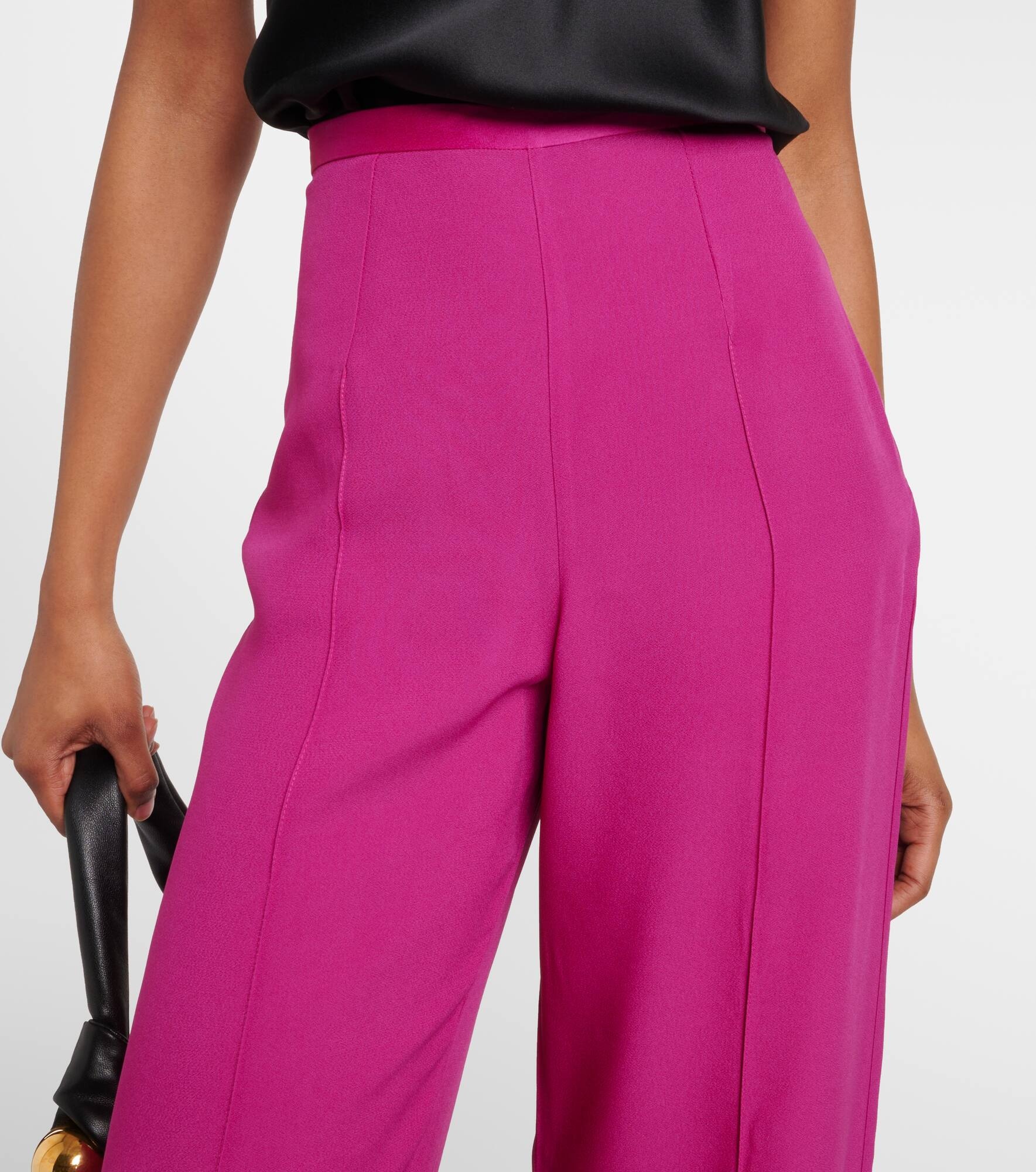 Marlene high-rise crêpe cady palazzo pants - 4