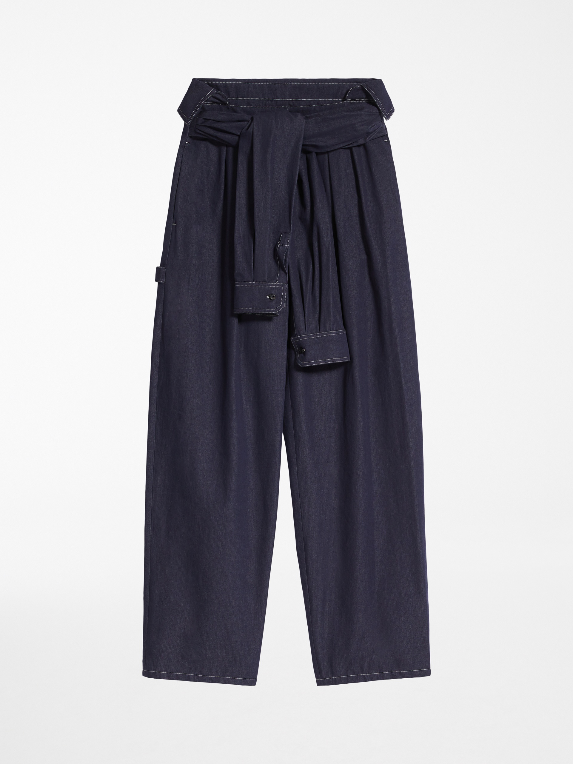SONALE Denim-effect cotton trousers - 1