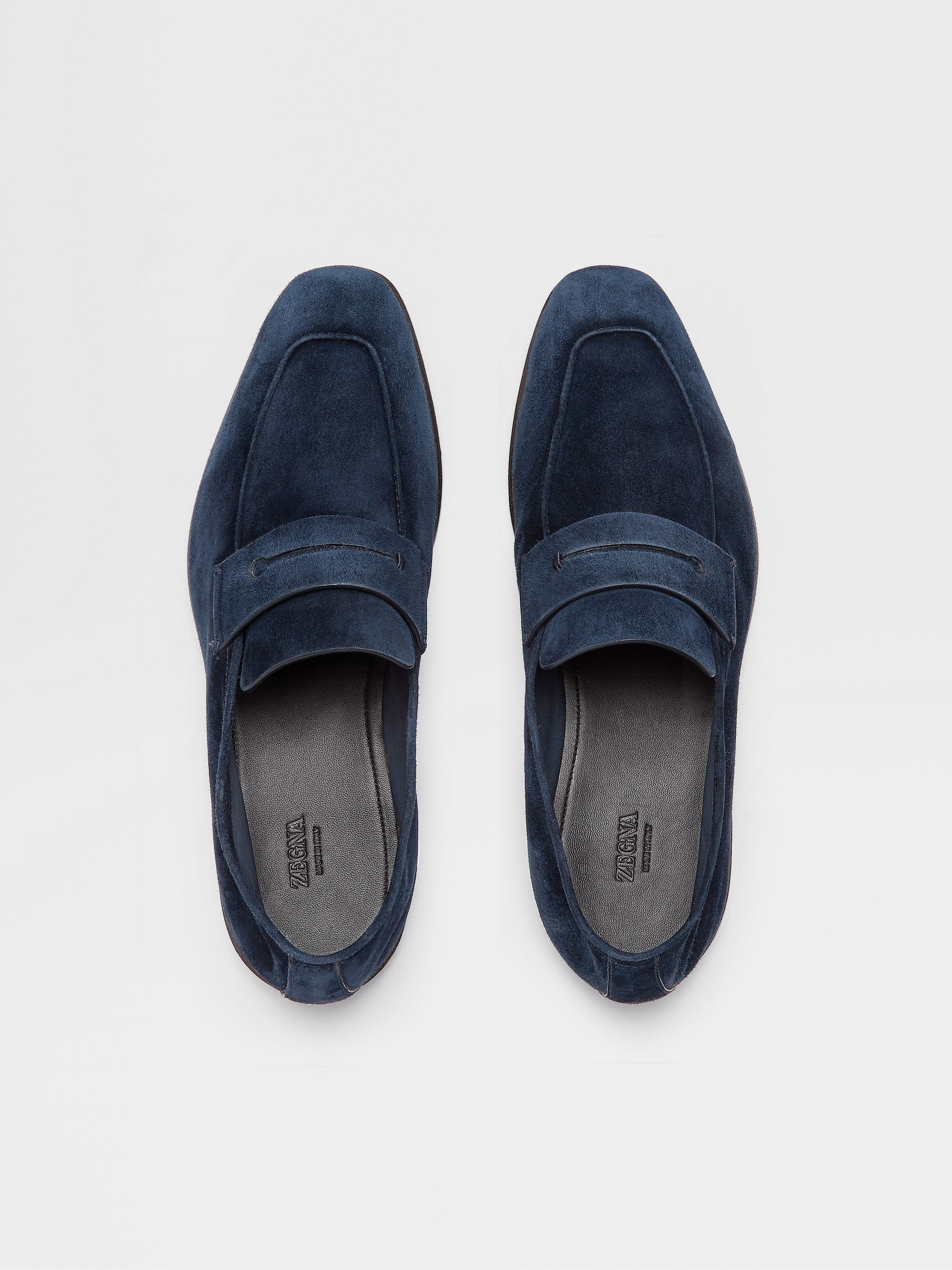 NAVY BLUE SUEDE L'ASOLA LOAFERS - 5