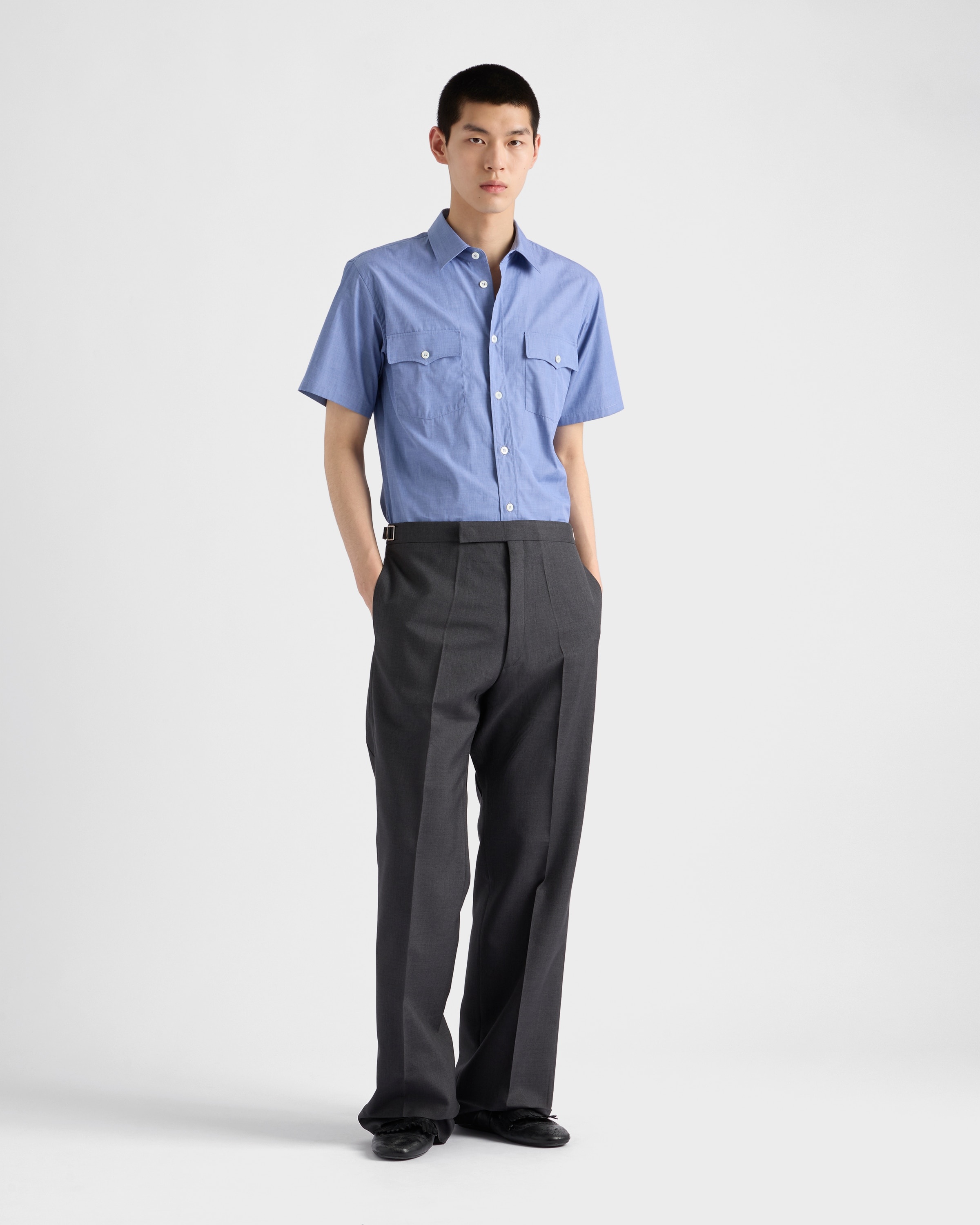 Short-sleeved cotton shirt - 2