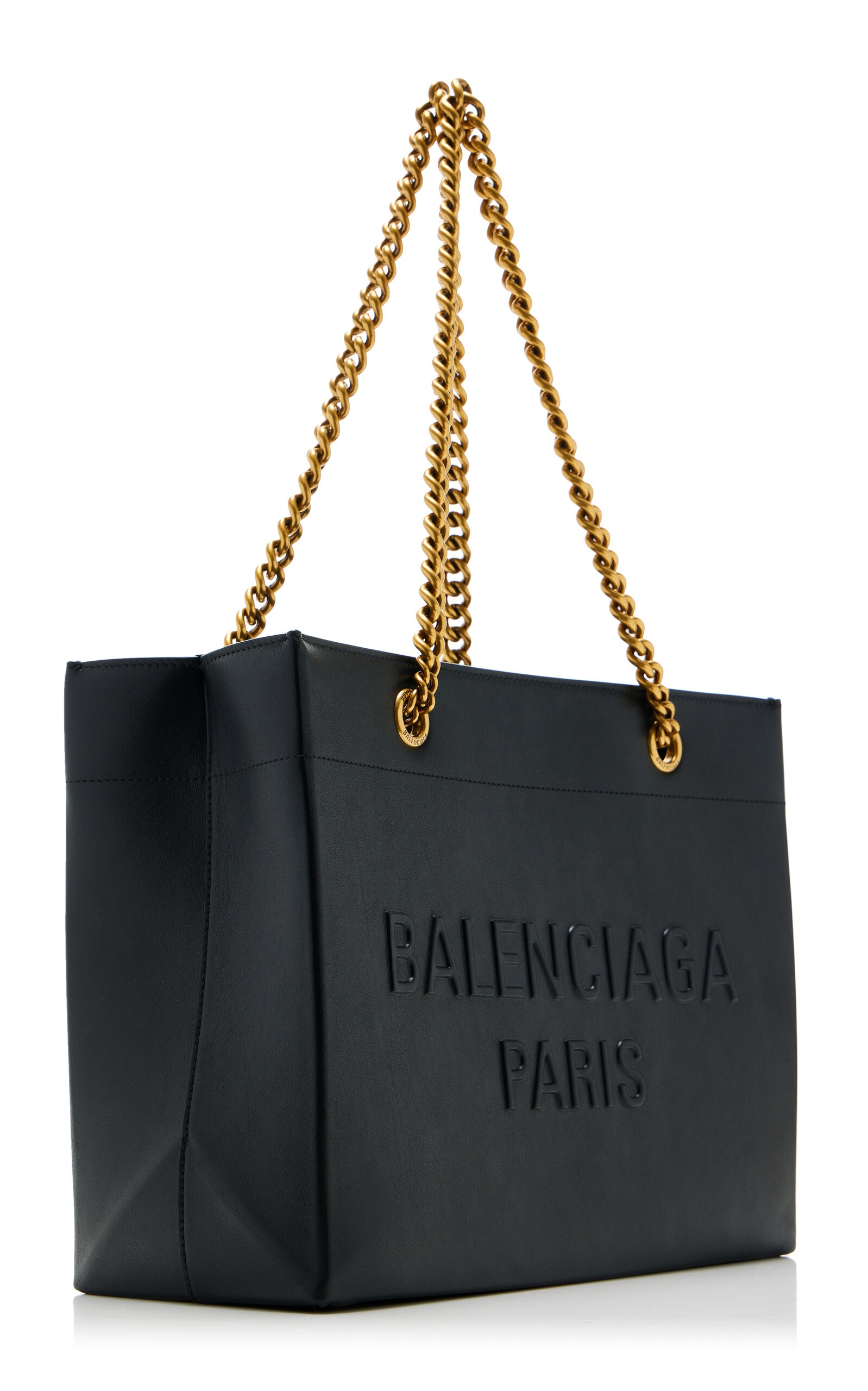 BALENCIAGA Duty Free Leather Tote Bag black | REVERSIBLE