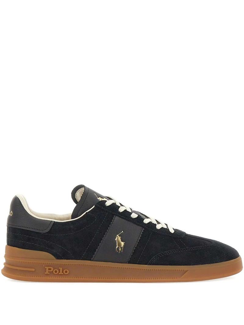 logo-detail leather sneakers 1