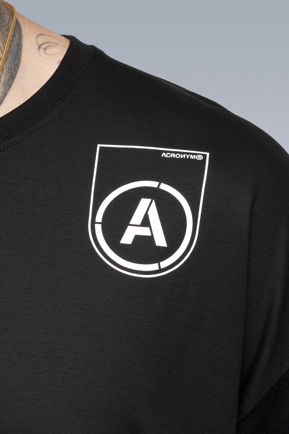 ACRONYM S24-PR-B 100% Cotton Mercerized Short Sleeve T-shirt Black outlook