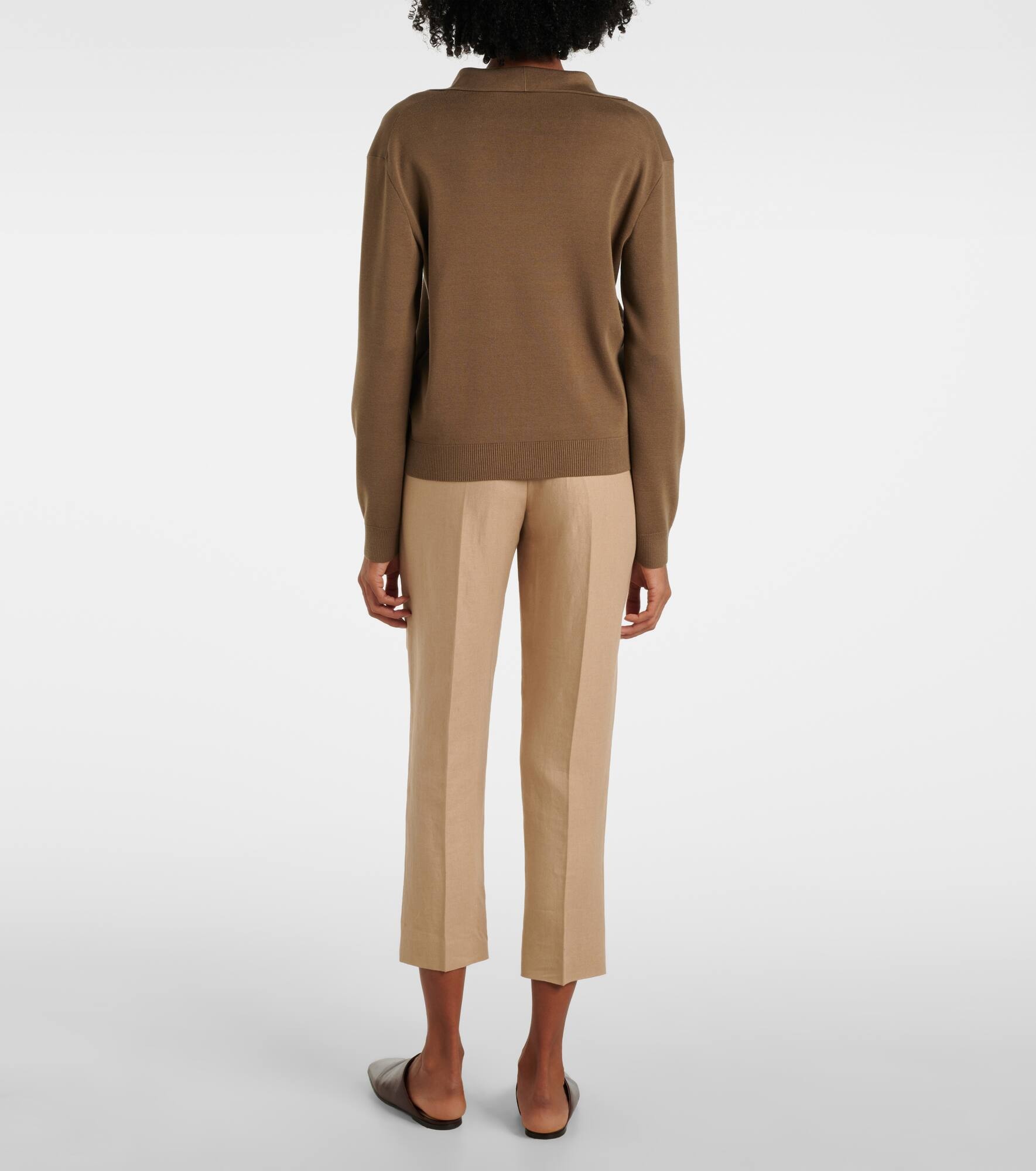 Sorbonne silk and cotton polo shirt - 3