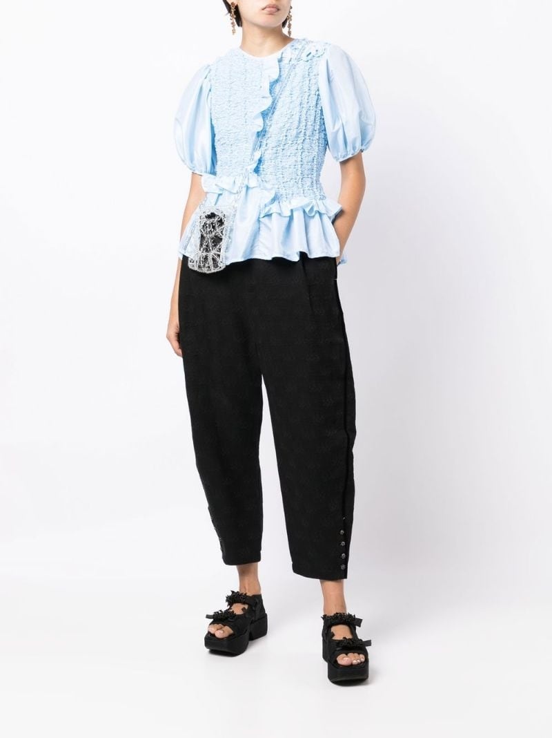 high-waisted cropped trousers - 2