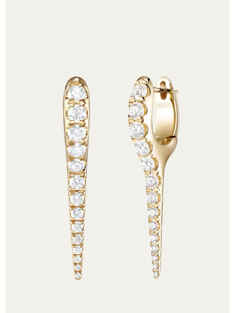 18K Lola Needle Earrings with Diamonds 1