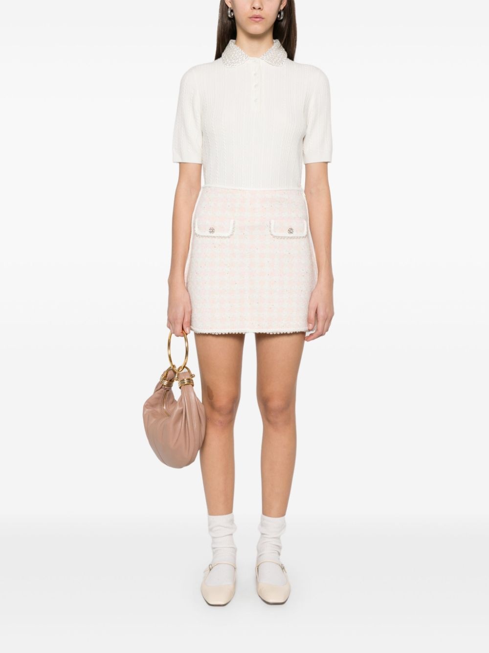 embellished-collar knitted polo shirt - 2
