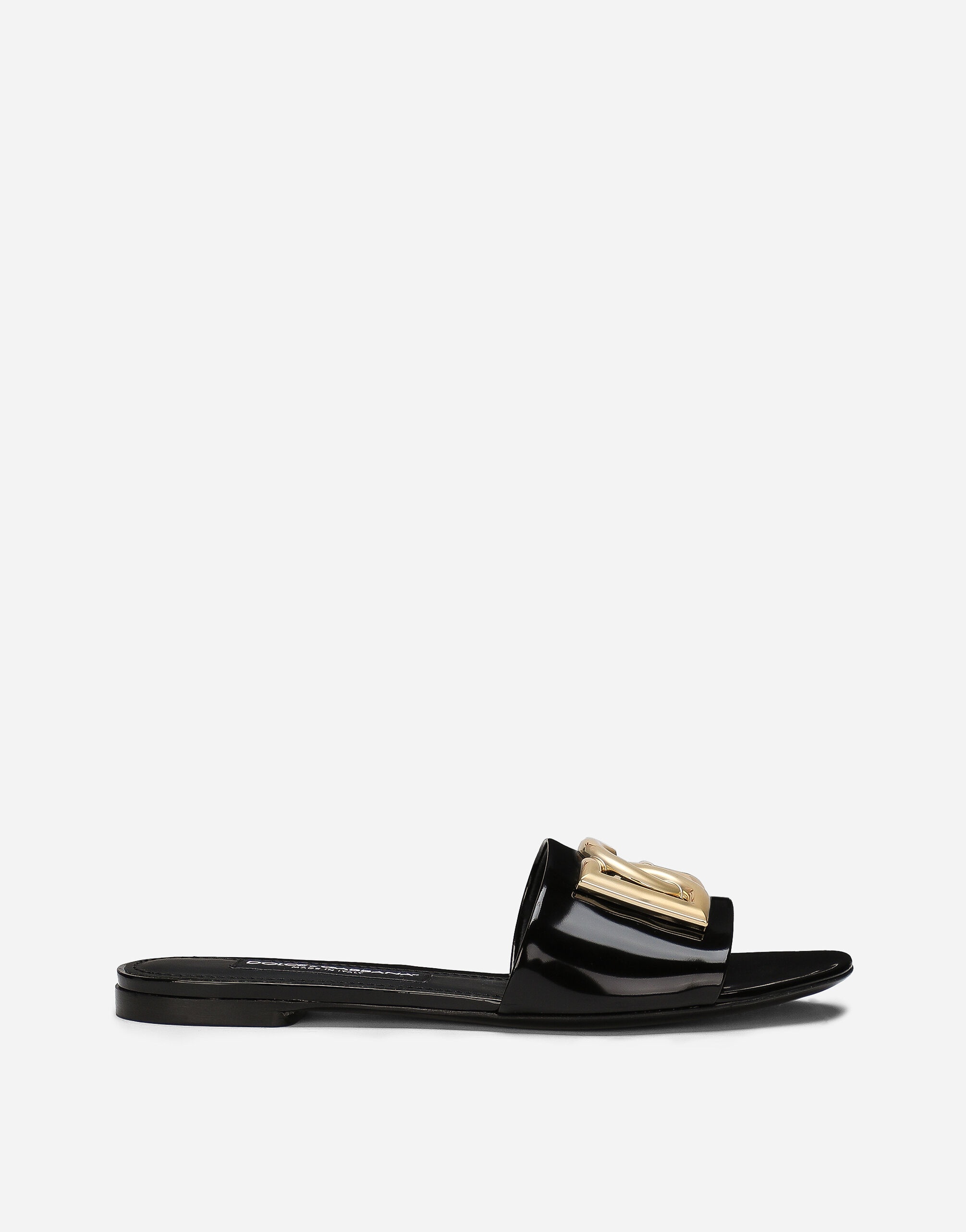 Polished calfskin sliders - 1