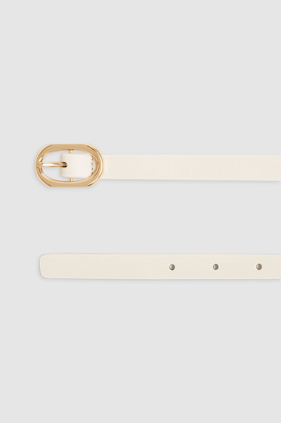 Mini Signature Link Belt - Ivory With Gold - 3