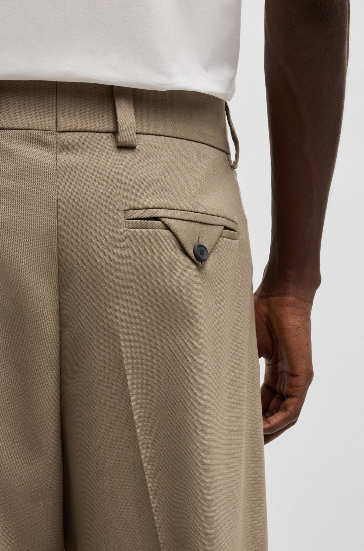 MODERN-FIT TROUSERS IN STRETCH TWILL WITH FRONT CREASE - 5
