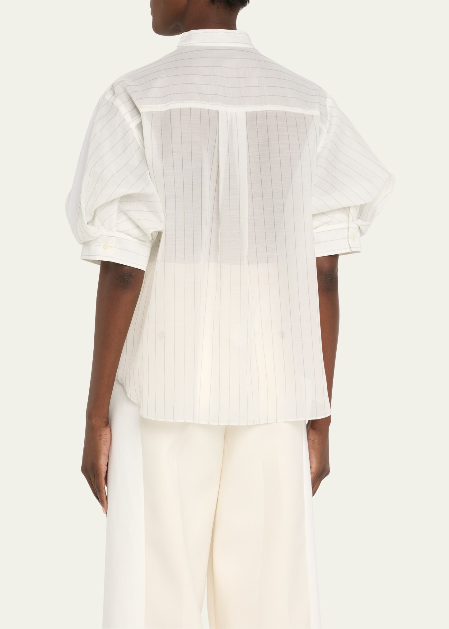 Hybrid Pinstripe Back Jersey Front T-Shirt - 3