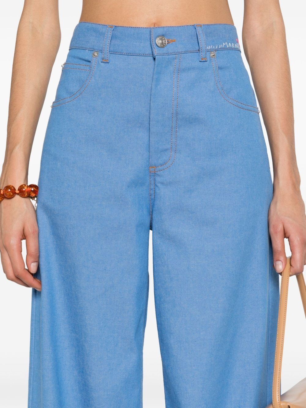 high-rise wide-leg jeans - 5