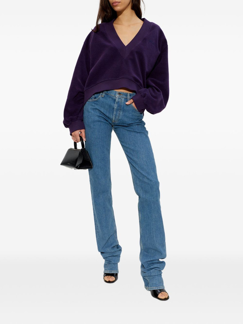 THE ATTICO V-neck logo sweatshirt outlook