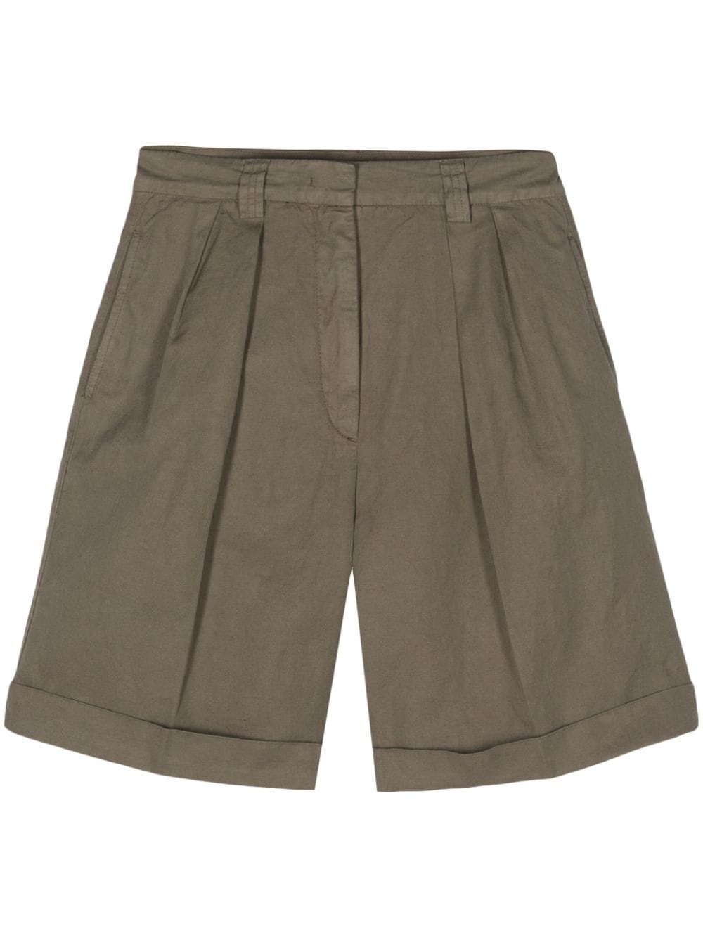 pleated chino shorts - 1