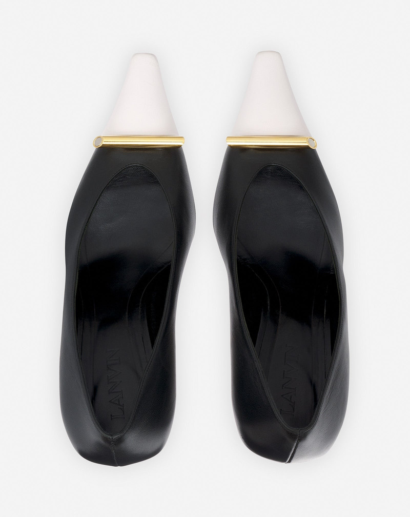 LEATHER SWING PUMPS WITH SEQUENCE BY LANVIN JEWEL 3