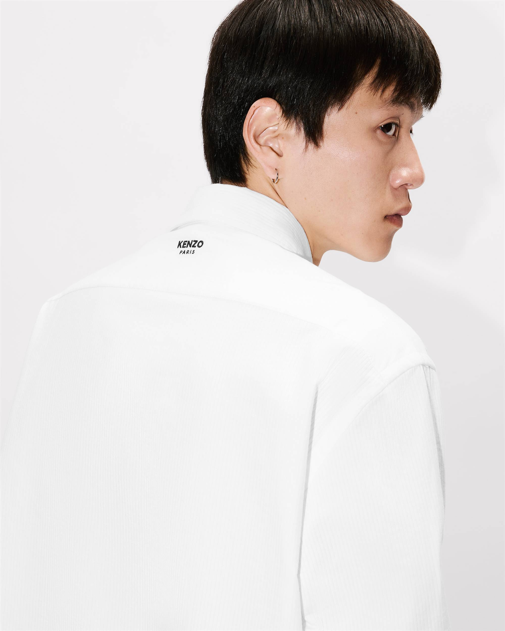 Workwear overshirt in textured cotton - 7