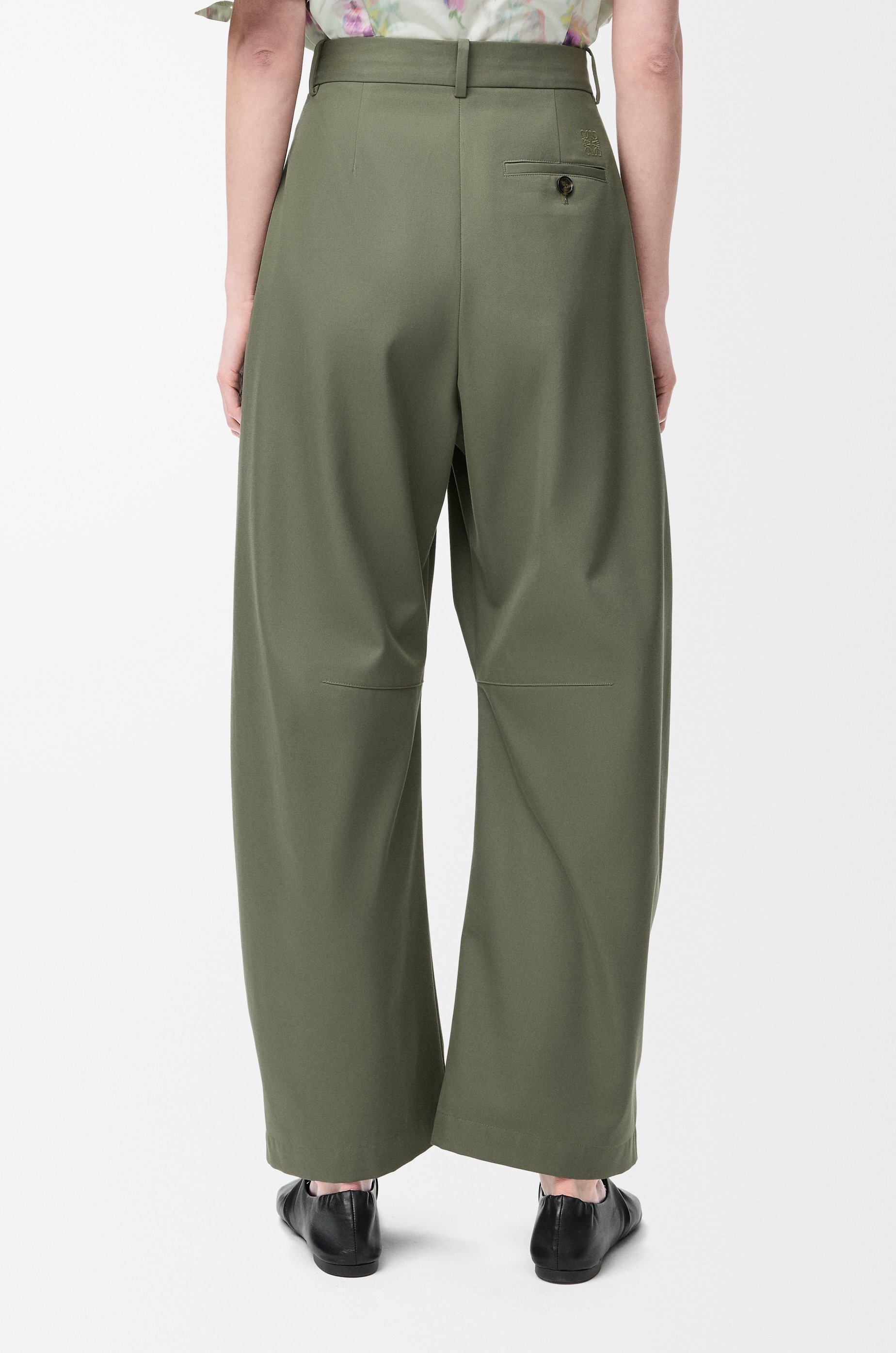 Barrel trousers in cotton and silk - 4