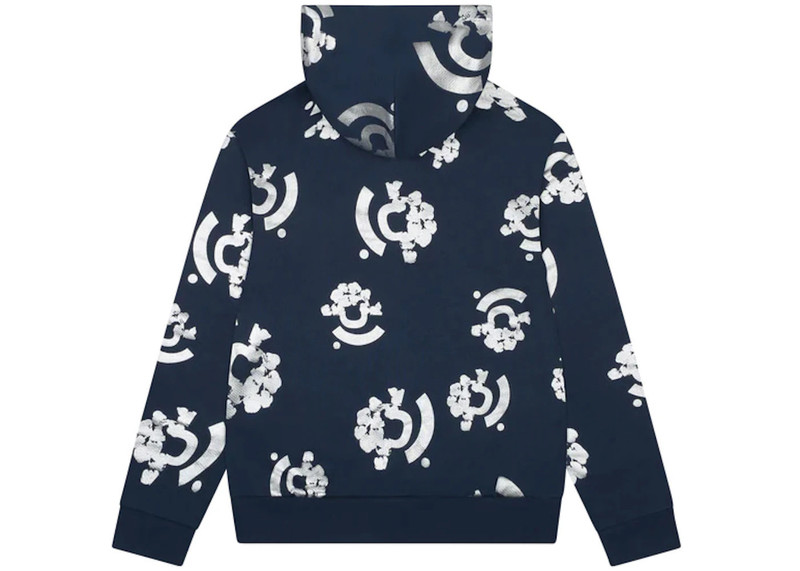 DENIM TEARS Denim Tears Bstroy Tears Zip Hoodie Blue outlook