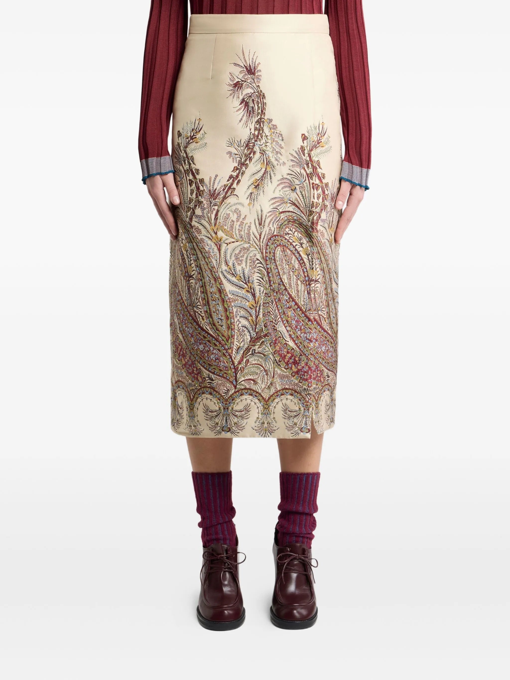 Etro Paisley Jacquard Midi Skirt - 4