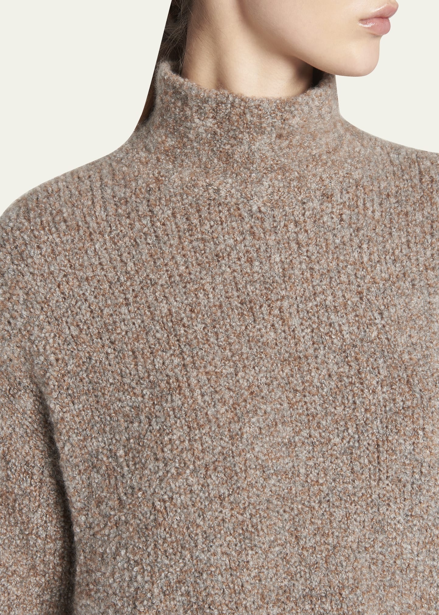 Cashmere Silk Boucle Turtleneck - 5