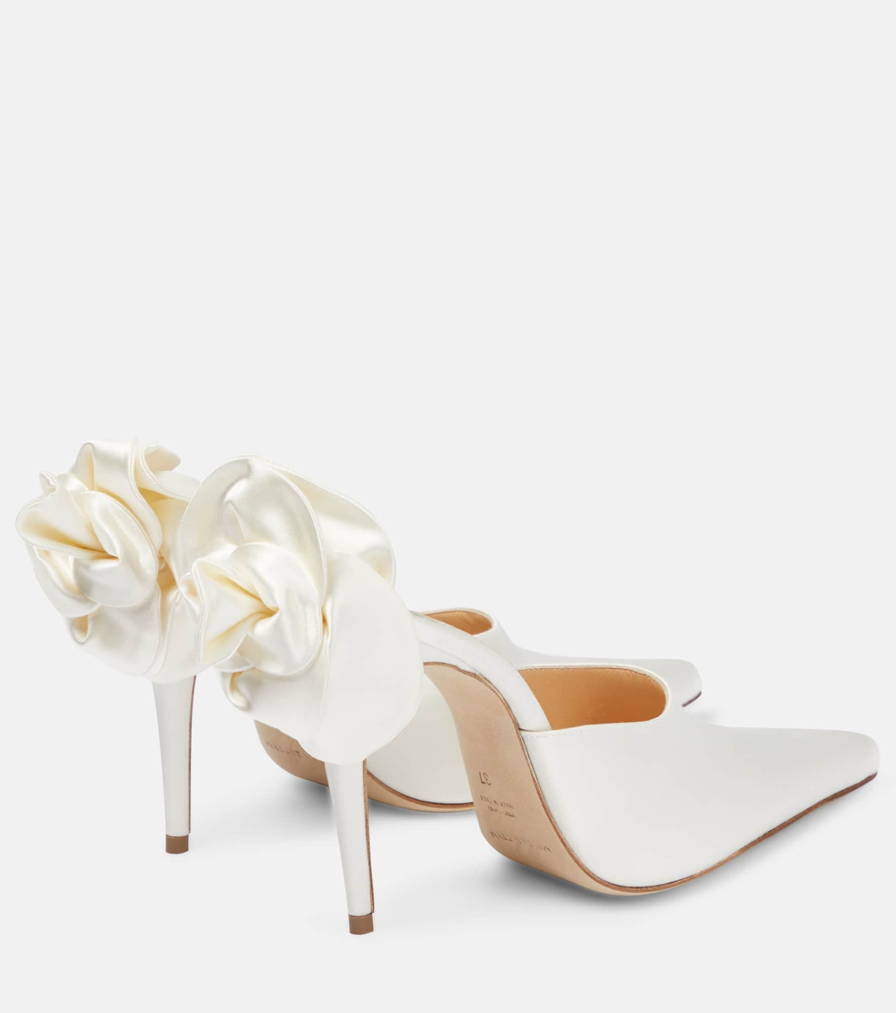 Flower satin mules - 3