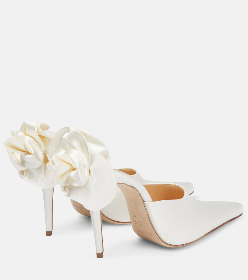 MAGDA BUTRYM Flower satin mules outlook