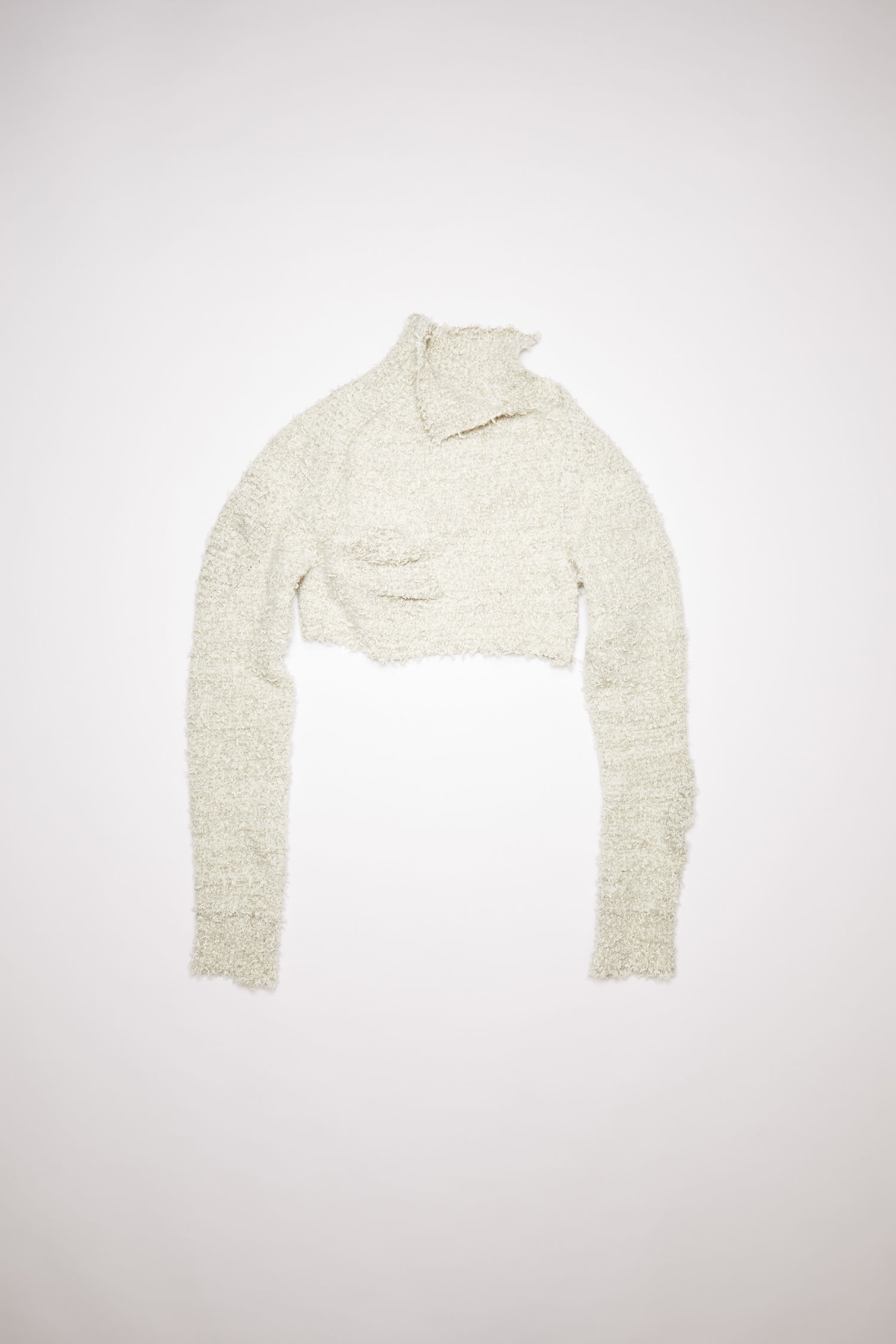 Cropped sweater - Pale grey - 4