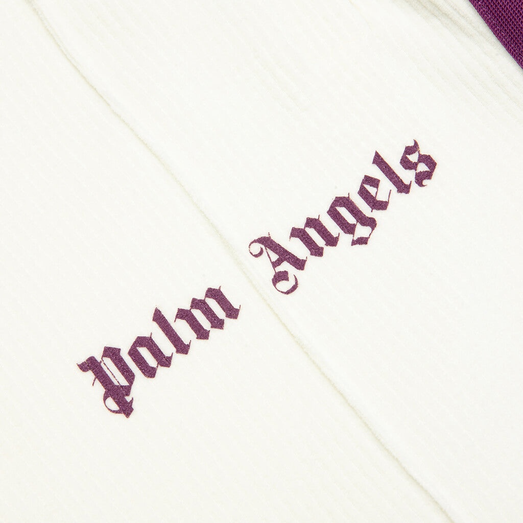 PALM ANGELS CORD FLEECE TRACK PANTS - LIGHT GREY - 3