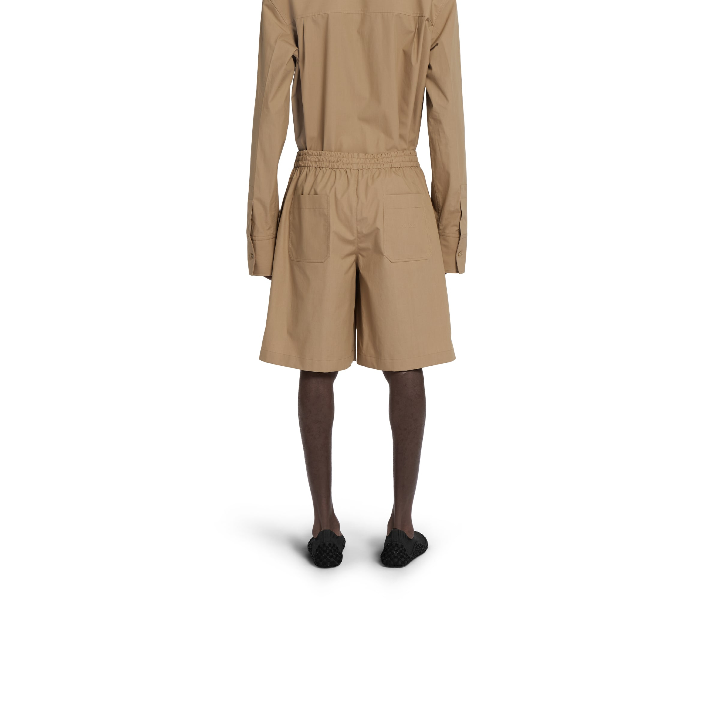 Cotton poplin shorts - 4