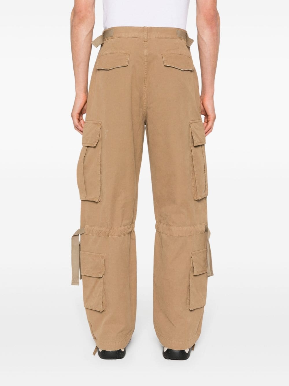 distressed straight-leg trousers - 4