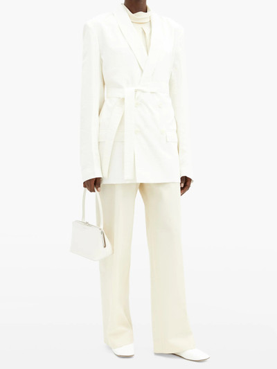 Lemaire Double-breasted belted silk-blend jacket outlook