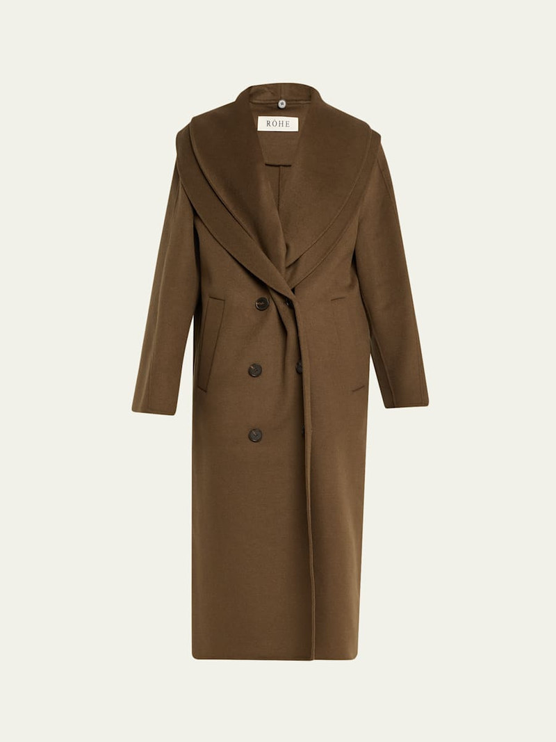 Double-Face Wool Scarf Coat 1