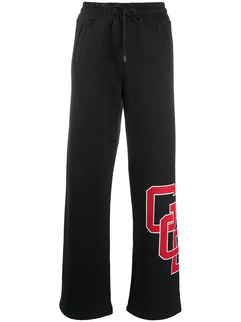 logo-patch track pants - 1