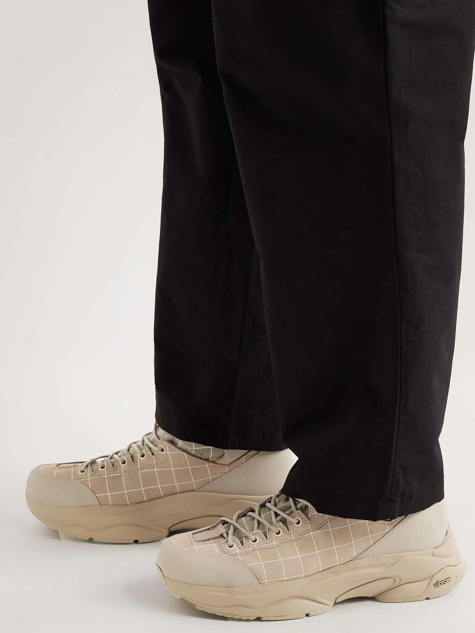 Checked Nubuck and Canvas Hiking Boots - 2
