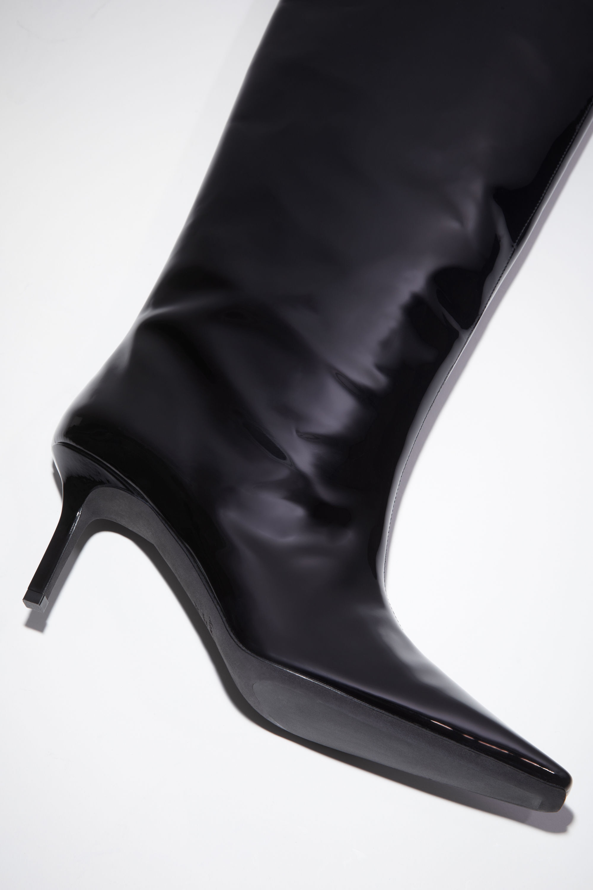 Leather heel boots - Black - 5