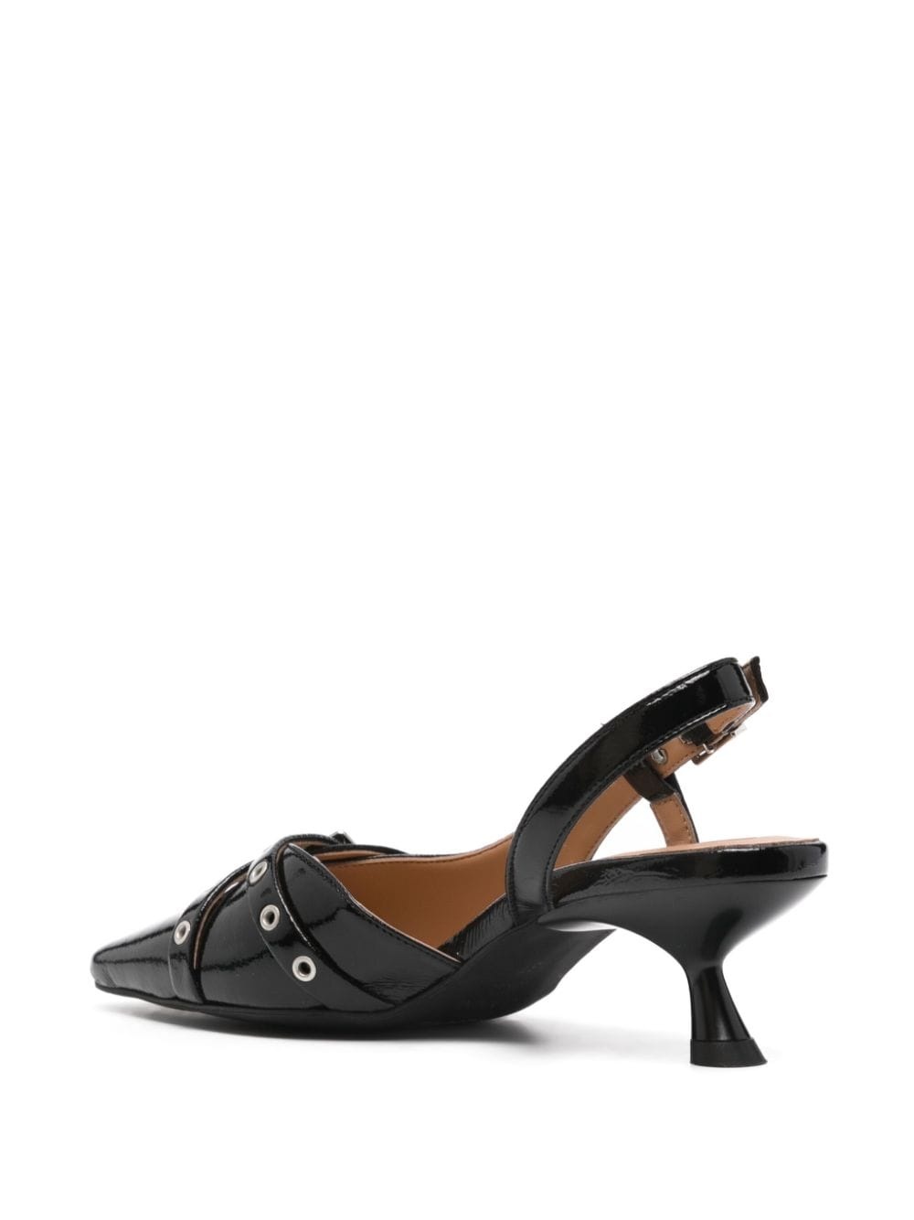 55mm buckle-detail glossy pumps - 3