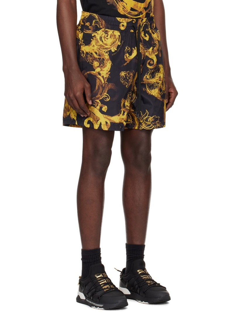 Black & Gold Watercolor Couture Shorts 2