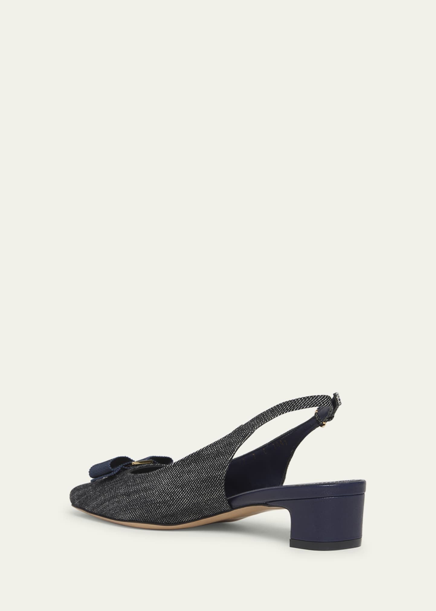 Rivada Denim Bow Slingback Pumps - 2