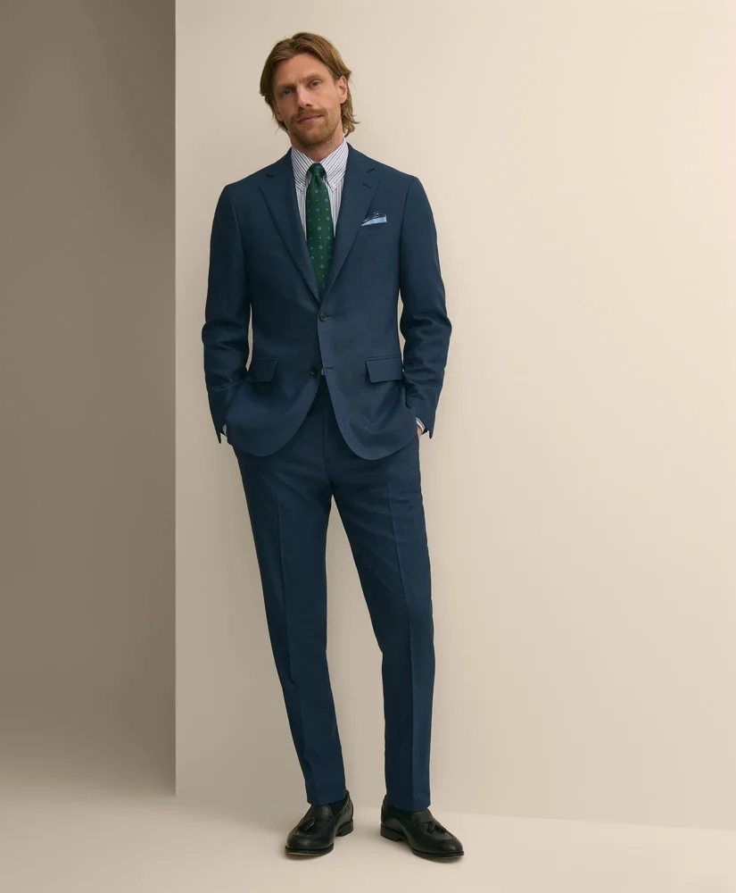 Brooks Brothers Explorer Collection Slim-Fit Wool Birdseye Suit Pants - 1