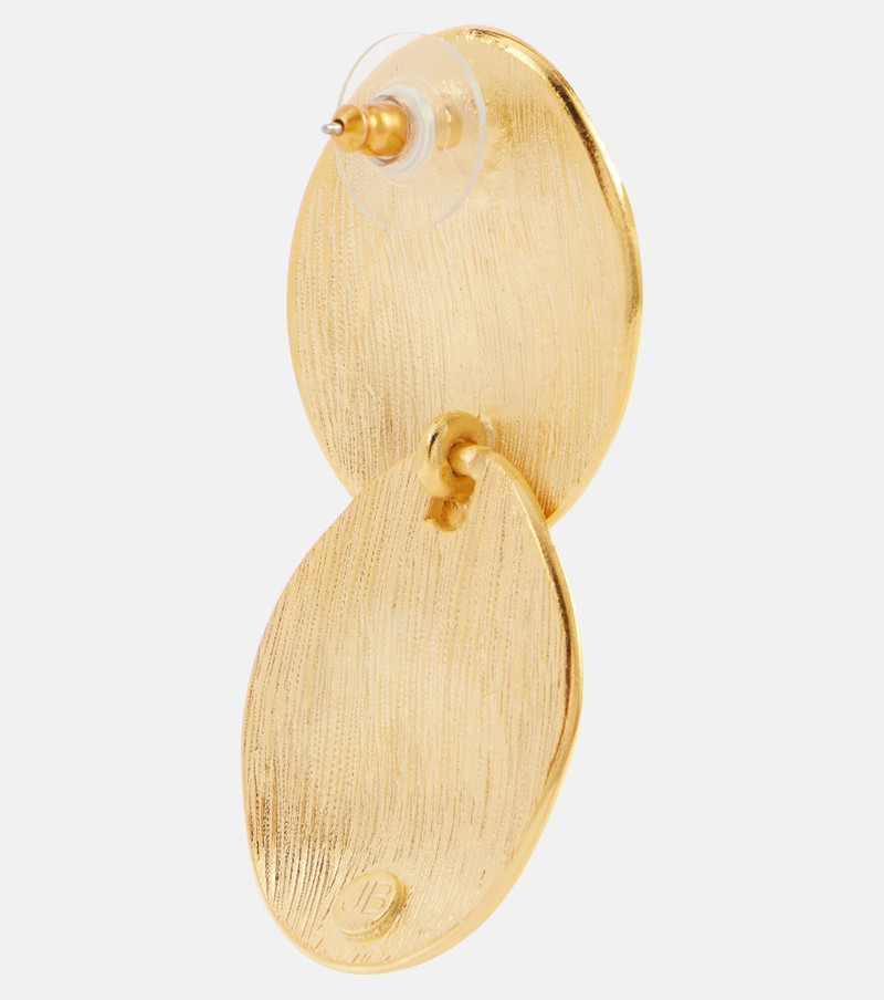 Issey Double Disc 18kt gold-plated drop earrings 5