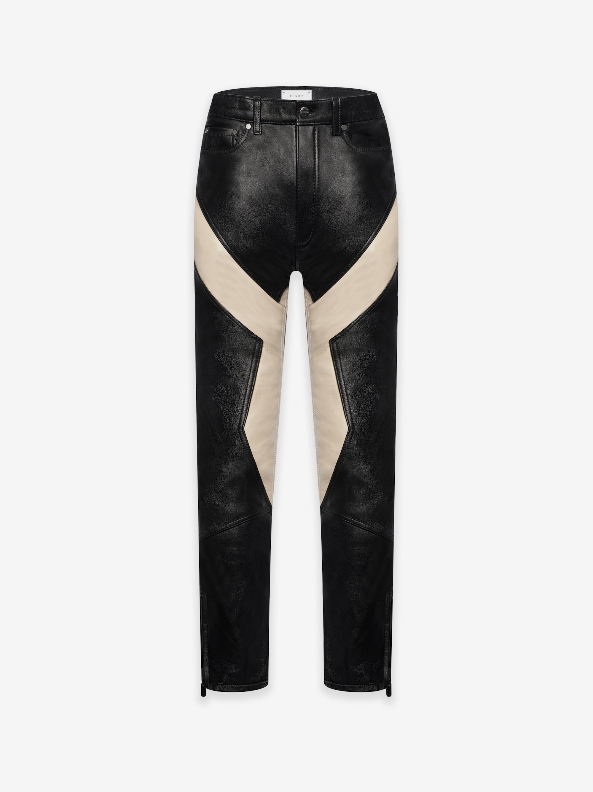LEATHER RHACER PANTS - 1