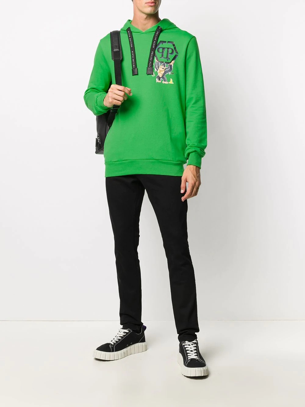 King Plein-print cotton hoodie - 2