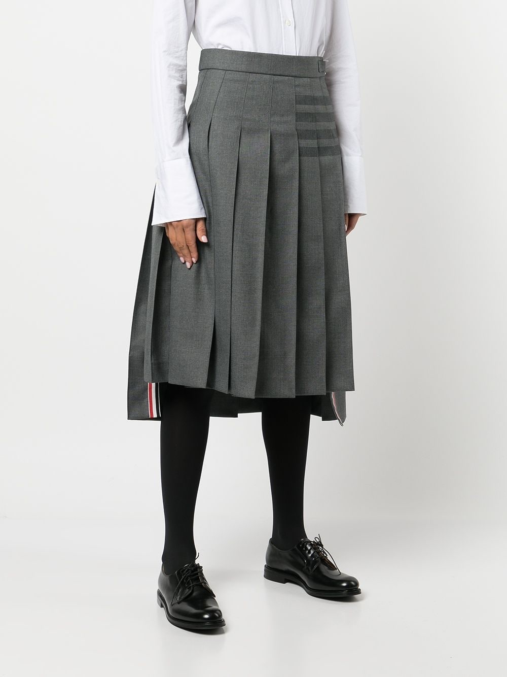 4-Bar stripe pleated skirt - 3