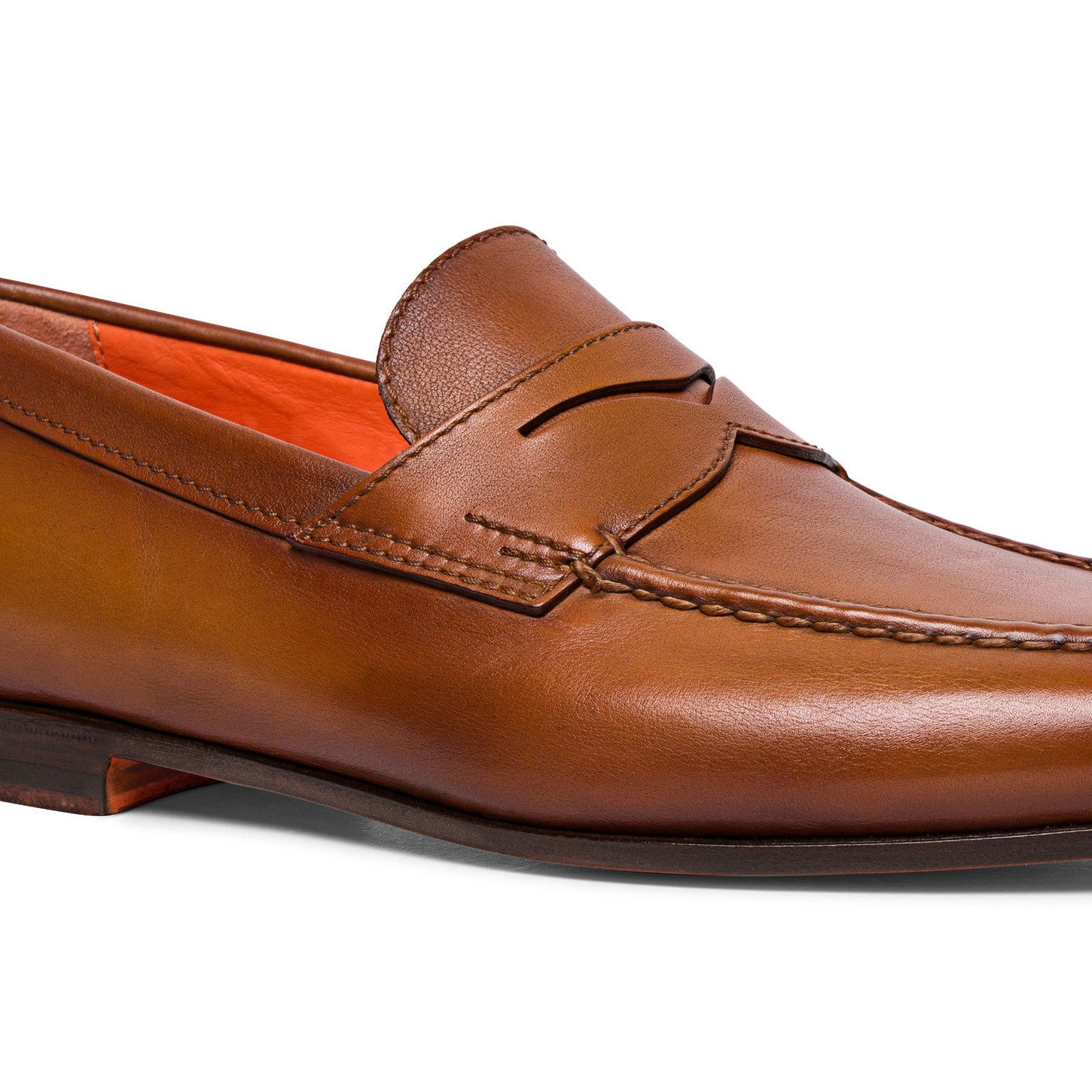 Men’s brown leather penny loafer - 5